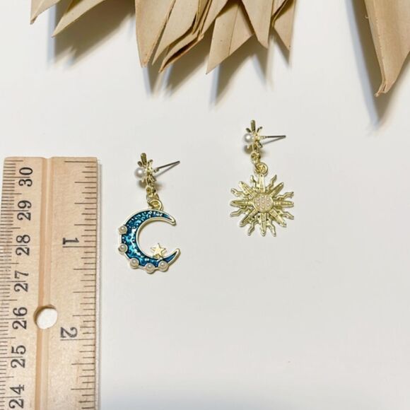 Boho moon star earrings #476 - Picture 4 of 7